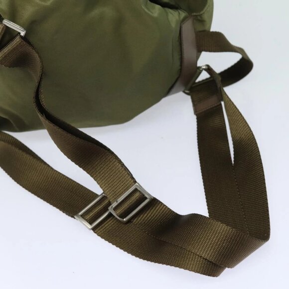 PRADA Shoulder Bag Nylon Khaki Auth 78808 main image 8
